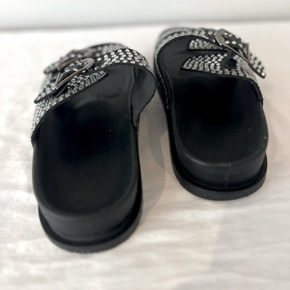 Chunky buckle sandal with clear stones - Picture 3 of 4